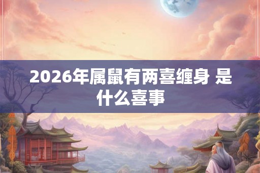 2026年属鼠有两喜缠身 是什么喜事 2026年属鼠有两喜缠身 是什么喜事