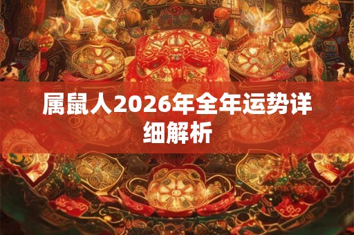 属鼠人2026年全年运势详细解析 属鼠人2026年全年运势详细解析