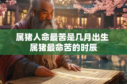 属猪人命最苦是几月出生 属猪最命苦的时辰 属猪人命最苦是几月出生 属猪最命苦的时辰