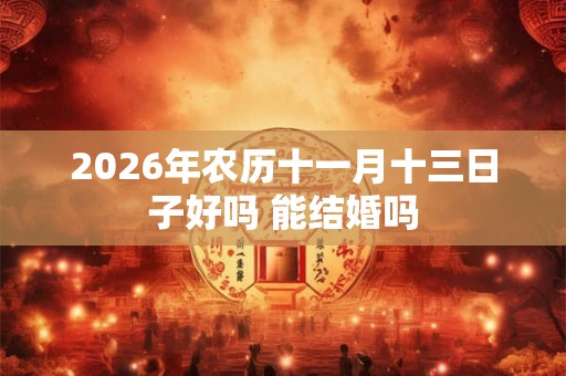 2026年农历十一月十三日子好吗 能结婚吗