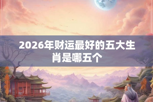 2026年财运最好的五大生肖是哪五个 2026年财运最好的五大生肖是哪五个