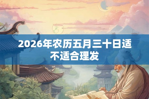 2026年农历五月三十日适不适合理发
