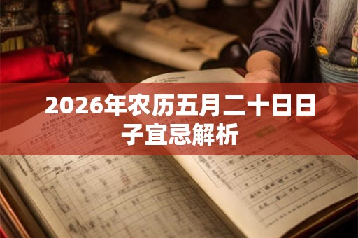 2026年农历五月二十日日子宜忌解析 2026年农历五月二十日日子宜忌解析