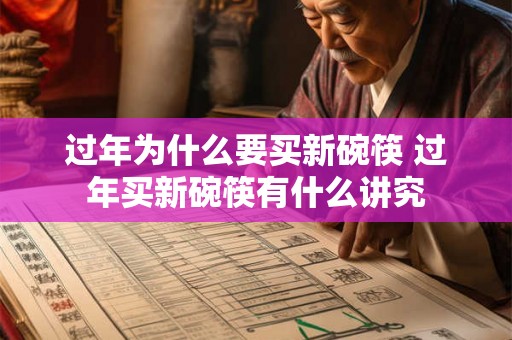 过年为什么要买新碗筷 过年买新碗筷有什么讲究