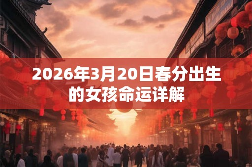 2026年3月20日春分出生的女孩命运详解 2026年3月20日春分出生的女孩命运详解