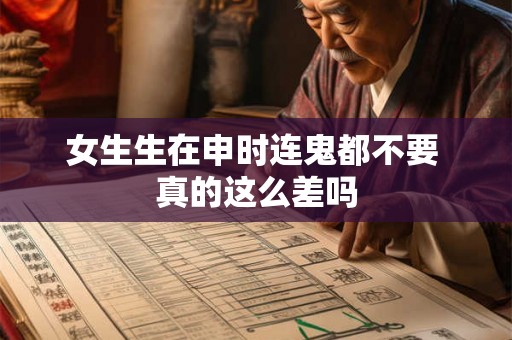 女生生在申时连鬼都不要 真的这么差吗 女生生在申时连鬼都不要 真的这么差吗