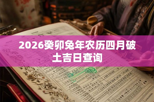 2026癸卯兔年农历四月破土吉日查询 2026癸卯兔年农历四月破土吉日查询