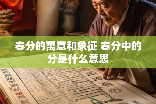 春分的寓意和象征 春分中的分是什么意思 春分的寓意和象征 春分中的分是什么意思