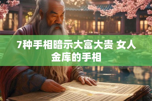 7种手相暗示大富大贵 女人金库的手相 7种手相暗示大富大贵 女人金库的手相