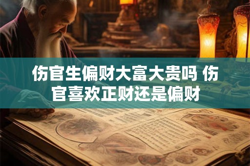 伤官生偏财大富大贵吗 伤官喜欢正财还是偏财 伤官生偏财大富大贵吗 伤官喜欢正财还是偏财
