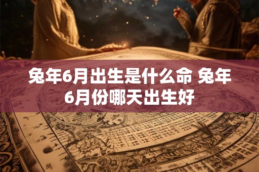 兔年6月出生是什么命 兔年6月份哪天出生好 兔年6月出生是什么命 兔年6月份哪天出生好