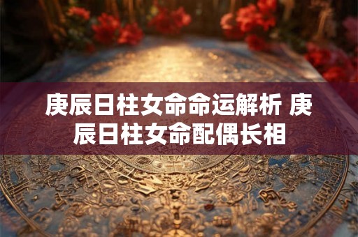 庚辰日柱女命命运解析 庚辰日柱女命配偶长相