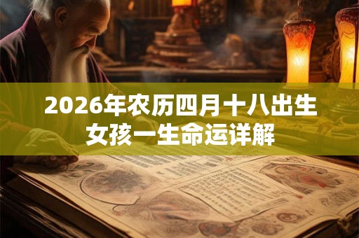 2026年农历四月十八出生女孩一生命运详解 2026年农历四月十八出生女孩一生命运详解
