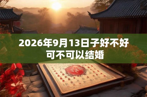 2026年9月13日子好不好 可不可以结婚 2026年9月13日子好不好 可不可以结婚