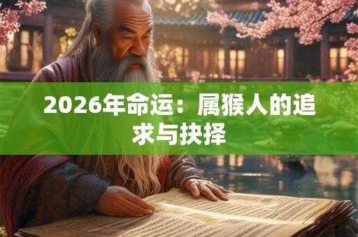 2026年命运:属猴人的追求与抉择 2026年命运:属猴人的追求与抉择