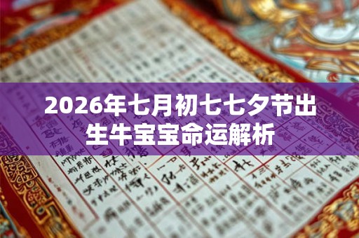 2026年七月初七七夕节出生牛宝宝命运解析 2026年七月初七七夕节出生牛宝宝命运解析