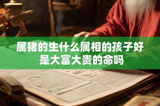 属猪的生什么属相的孩子好 是大富大贵的命吗 属猪的生什么属相的孩子好 是大富大贵的命吗