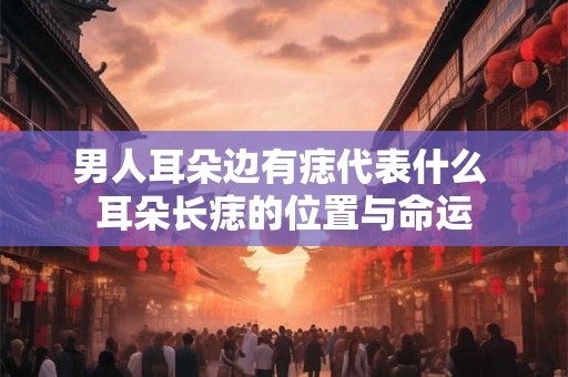 男人耳朵边有痣代表什么 耳朵长痣的位置与命运