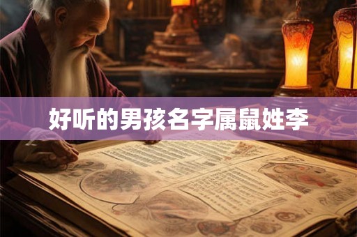 好听的男孩名字属鼠姓李 好听的男孩名字属鼠姓李