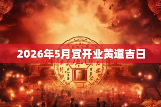 2026年5月宜开业黄道吉日 2026年5月宜开业黄道吉日