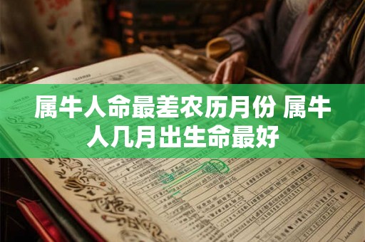 属牛人命最差农历月份 属牛人几月出生命最好