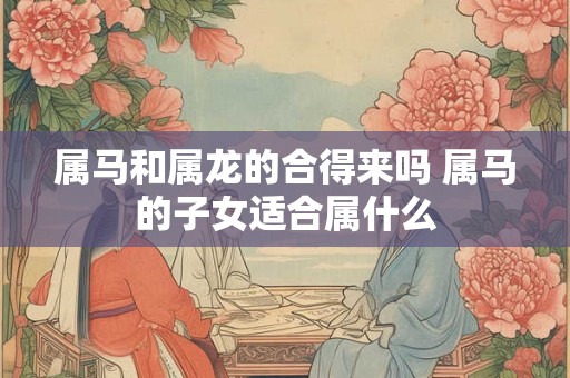 属马和属龙的合得来吗 属马的子女适合属什么 属马和属龙的合得来吗 属马的子女适合属什么