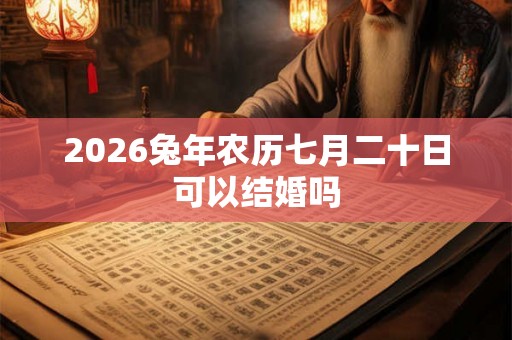2026兔年农历七月二十日可以结婚吗 2026兔年农历七月二十日可以结婚吗
