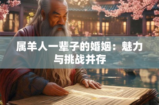 属羊人一辈子的婚姻:魅力与挑战并存 属羊人一辈子的婚姻:魅力与挑战并存