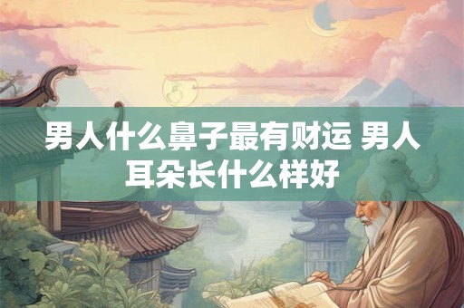 男人什么鼻子最有财运 男人耳朵长什么样好 男人什么鼻子最有财运 男人耳朵长什么样好