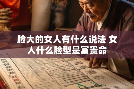 脸大的女人有什么说法 女人什么脸型是富贵命