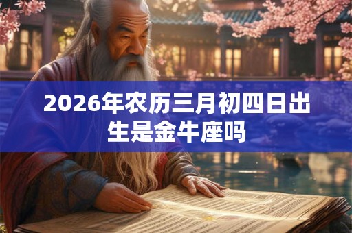 2026年农历三月初四日出生是金牛座吗 2026年农历三月初四日出生是金牛座吗