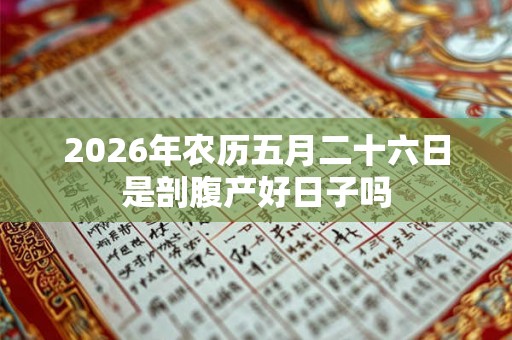 2026年农历五月二十六日是剖腹产好日子吗 2026年农历五月二十六日是剖腹产好日子吗