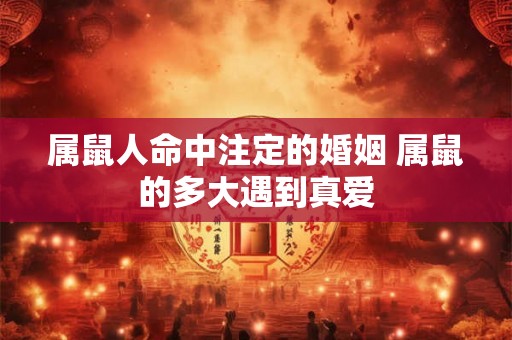 属鼠人命中注定的婚姻 属鼠的多大遇到真爱 属鼠人命中注定的婚姻 属鼠的多大遇到真爱