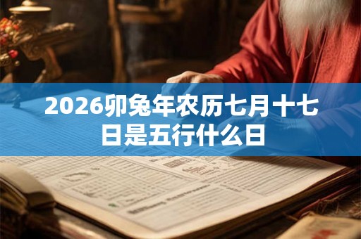 2026卯兔年农历七月十七日是五行什么日 2026卯兔年农历七月十七日是五行什么日