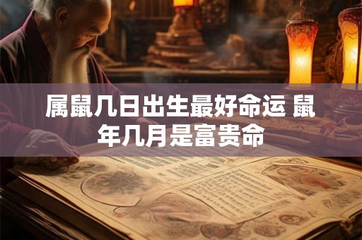 属鼠几日出生最好命运 鼠年几月是富贵命 属鼠几日出生最好命运 鼠年几月是富贵命