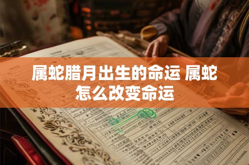 属蛇腊月出生的命运 属蛇怎么改变命运 属蛇腊月出生的命运 属蛇怎么改变命运