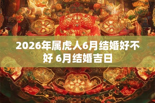 2026年属虎人6月结婚好不好 6月结婚吉日 2026年属虎人6月结婚好不好 6月结婚吉日