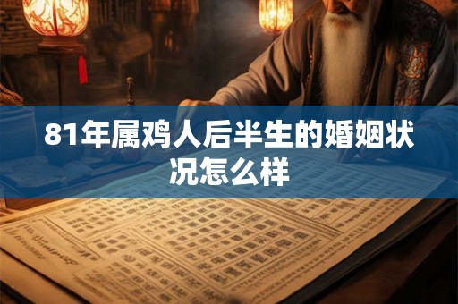 81年属鸡人后半生的婚姻状况怎么样 81年属鸡人后半生的婚姻状况怎么样