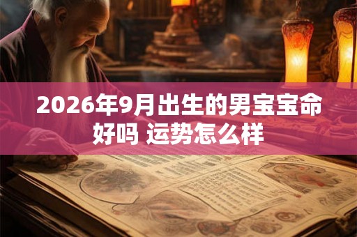 2026年9月出生的男宝宝命好吗 运势怎么样