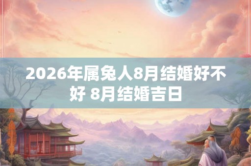 2026年属兔人8月结婚好不好 8月结婚吉日 2026年属兔人8月结婚好不好 8月结婚吉日