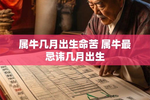 属牛几月出生命苦 属牛最忌讳几月出生