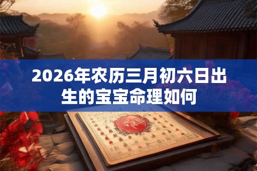 2026年农历三月初六日出生的宝宝命理如何 2026年农历三月初六日出生的宝宝命理如何