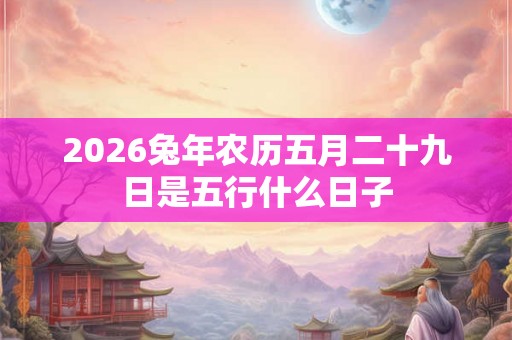 2026兔年农历五月二十九日是五行什么日子 2026兔年农历五月二十九日是五行什么日子