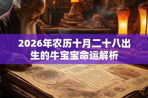 2026年农历十月二十八出生的牛宝宝命运解析 2026年农历十月二十八出生的牛宝宝命运解析