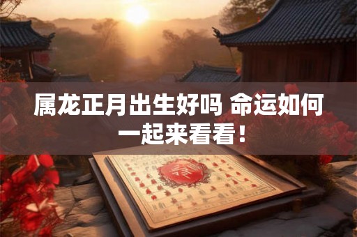 属龙正月出生好吗 命运如何 一起来看看！