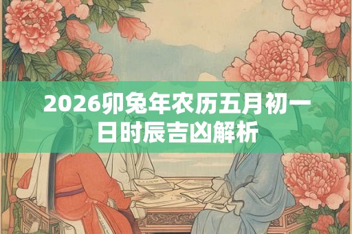 2026卯兔年农历五月初一日时辰吉凶解析 2026卯兔年农历五月初一日时辰吉凶解析