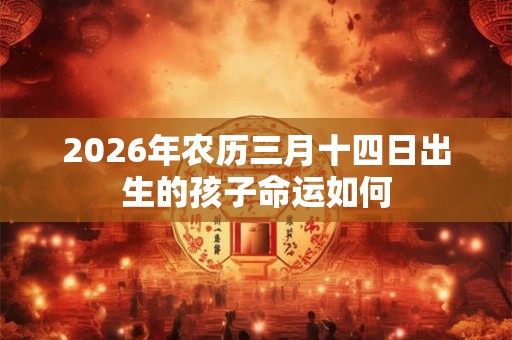 2026年农历三月十四日出生的孩子命运如何 2026年农历三月十四日出生的孩子命运如何