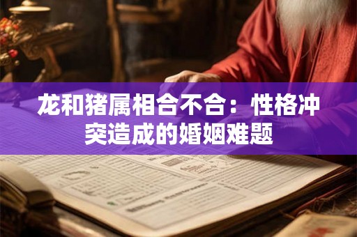 龙和猪属相合不合:性格冲突造成的婚姻难题 龙和猪属相合不合:性格冲突造成的婚姻难题