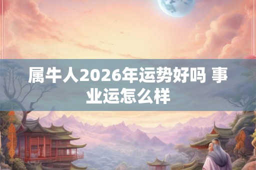 属牛人2026年运势好吗 事业运怎么样 属牛人2026年运势好吗 事业运怎么样