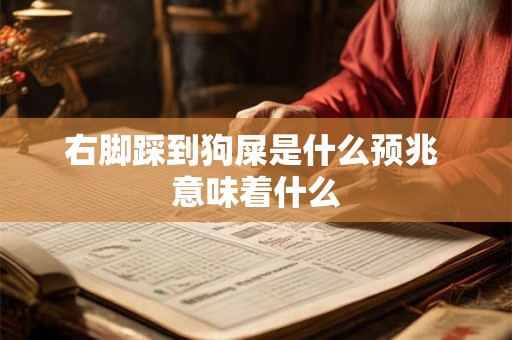 右脚踩到狗屎是什么预兆 意味着什么 右脚踩到狗屎是什么预兆 意味着什么